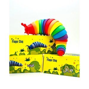 Rainbow fidget slug/caterpillar toy